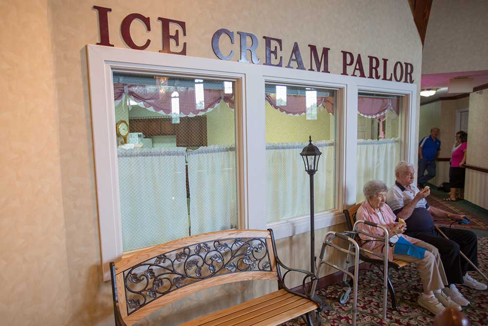 Anderson Residents Enjoying Ice Cream Parlor